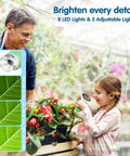 Child using Recordable Kids Digital Microscope With 2.4 Inch IPS Screen 200W Photo And Video 1000X Magnification on leaves