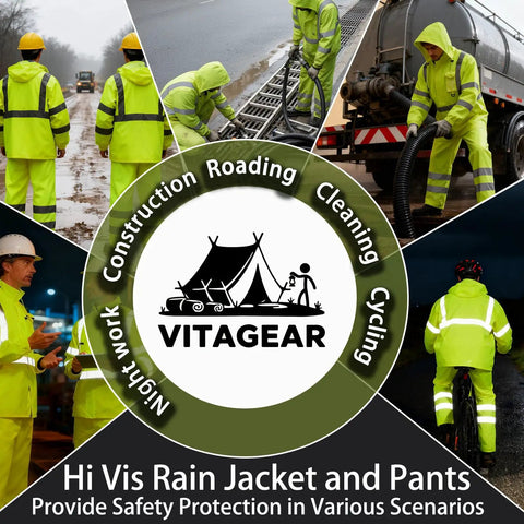 Top Shelf Class 3 High Visibility Safety Rain Jacket For Men Straight Up Waterproof Reflective Construction Workwear Weather Hardened Storm Beaters Breathable Lining Yellow Large Xl