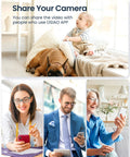Indoor Security Cam With 360 Pan Tilt, 1080P HD WiFi Surveillance displayed for baby and pet monitoring on smartphone app