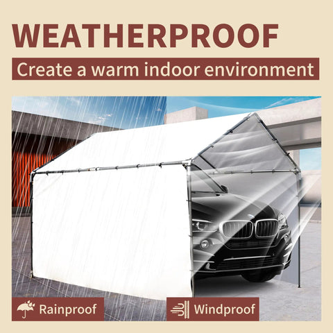 Heavy Duty White Tarp 20x30 Waterproof 7.5 Mil All Purpose Poly Tarps Cover snow proof UV protection garage shelter