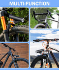 Center Fork Mount Bike Headlight Holder For Cycling Rotatable Steel And Plastic Bracket on different bike models, multi-function