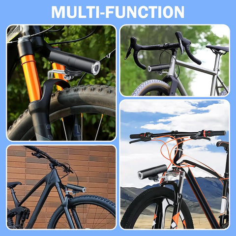 Center Fork Mount Bike Headlight Holder For Cycling Rotatable Steel And Plastic Bracket on different bike models, multi-function