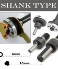 Heavy Duty Angle Grinder Arbor Adapter Kit For Drill To Grinder Conversion With 6mm Spindle visible with flange nuts and connecting rod