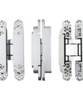 Hidden Door Hinges 6 Inch Concealed Zinc Alloy Butt Hinge With 180 Degree Swing And 3 Way Adjustable Design Pack Of 2