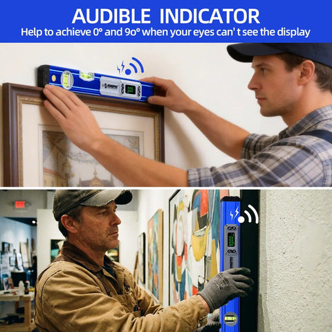 Professional Aluminum Digital Level With Strong Magnet And Auto Glowing Bubbles For Hella Precise Angle Measurement And Reliable Drainage Slope Checks On Any Diy Workshop Project