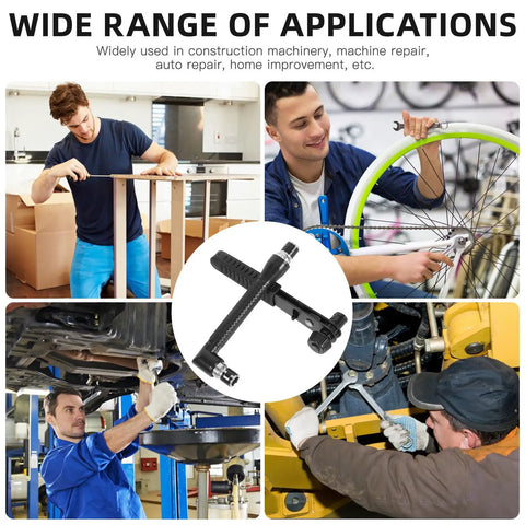 Mini Ratchet Wrench Set With L-handle Socket Tools For Auto Repairs And Home Fixes Durable Steel Construction smooth ratcheting use in various repairs.