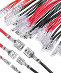 30 Piece Spade Crimp Terminal Kit With Insulating Sleeves And 20cm Wires In Red Black 2.8mm 4.8mm And 6.3mm Female Quick Splice Connectors