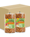 Hot Pepper Bird Seed Cylinder Two Pack Ready To Use No Fuss With Hanging Feeder Mount For Outdoor Wild Birds 1.76 Lb Each