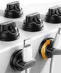 Six Pack Rotatable Cord Holder Set With 360 Degree Magnetic Clips for Nightstand Desk Car and Office No Residue Adhesive Cable Organizer