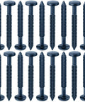 18 Pack 3 Inch Vinyl Shutter Fasteners Kit With Lok Pins Screws Pegs Shutter Spikes And Anchors For Window Panels Classic Blue