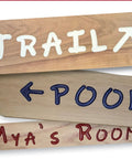 Heavy Duty Complete Sign Router Template Set For Custom Letters And Numbers In 1.5 Inch And 2.5 Inch Sizes With Full Alphabet And Characters Super Duper Easy Alignment For Your Weekend Shop Projects And Killer Diy Creations Right Now, showing three wooden signs with text.