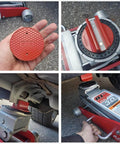 Universal Aluminum Grooved Magnetic Jack Pad For Pinch Welds 0.39 Inch Slot Frame Rail Adapter seen from multiple angles