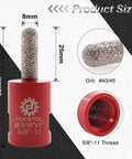Diamond Mortar Raking Bit for Tuck Pointing and Masonry Brick Removal 5/16 x 1 Inch 8 x 25 mm Diamond Grit 40/45 Vacuum Brazed