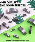 Front view: Woodruff key assortment, 150 pcs in 15 metric sizes, carbon steel semicircular drive keys.