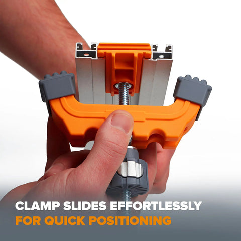 Track Clamps For WTX And NGX Clamp Edge Systems, Saw Guide Accessory For Woodworking Carpentry And DIY Projects, Durable Quick Install Hold Downs, Two Pack, Model 542011 Built To Last In Black And Orange