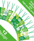 Must Have 120 Pack Mental Health Awareness Bookmarks With 6 Styles, Double Sided Designs Plus 120 Green Ribbons, displayed in 12 designs.