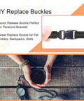 Durable Five Eighth Inch Curved Paracord Bracelet Clips Pack Of 30 Beefy Plastic Side Release Buckles for DIY projects