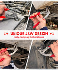 Professional Grade Dead Simple Car Clip Pliers And Panel Removal Tool for Rides, used in engine compartments and bumpers.
