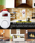 Gas Alarm Detector For Home And RV Propane And LNG And LPG Combustible Gas Detector Plug In And Wall Mount with LED Display in kitchen