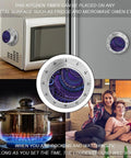 Purple Tribal Pattern Stainless Steel Timer With Magnetic Base Dope Countdown Timer For Kitchen Gym Office And Home Cooking Baking And Workouts Durable Metal Housing For Everyday Use on fridge and microwave