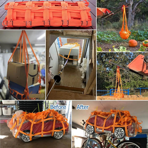 Beefy Heavy Duty Cargo Lifting Net For Ports And Construction Sites, 2x2 meter, polyester, securing various items
