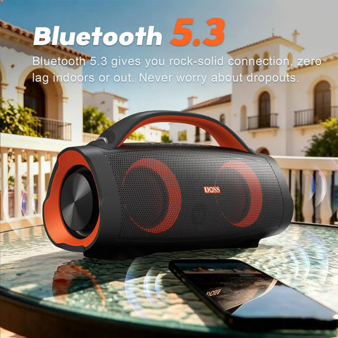 Extreme Boom Pro 100W Outdoor Speaker With Dual 40W Woofers And Dual 10W Tweeters DSP Enhanced Sound Bluetooth 5.3 IPX6 waterproof