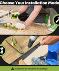 Person installing Built Like a Tank Pro Grade Bull Ring Roof Anchor for Fall Protection Zinc Coated Steel using a hammer and drill.