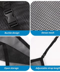 Detailed view of Double Layer Safety Net For Toddler Standing Tower And Foldable Learning Step Stool showcasing buckle and mesh design.