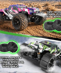 All Terrain RC Car For Adults And Boys The Beast 1:18 Scale 4WD Off Road Remote Control Truck with off-road tires in action
