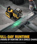Line Laser Kit For 12V And 20V Max XR Green Three 360 Degree Beams High Precision With Visible Range Pro Jobsite Tool Battery