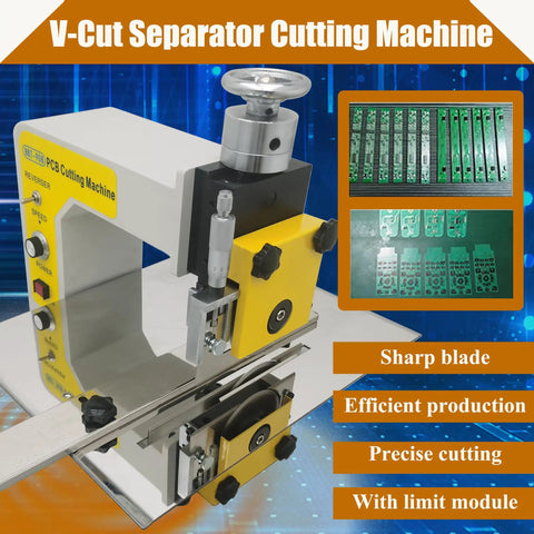 Pro Grade PCB Depaneling Machine with V Cut Separator Built for Pros, 110V 40W Electric PCB Cutter with images of circuit boards