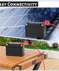 Badass Heavy Duty Marine Grade Battery Terminal Fuse Holder With Killer Dual Circuit Protection And Weatherproof Cap For Trucks Campers And Work Rig Gear positioned near solar panels and wooden table.