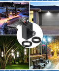 Six Pack Dusk To Dawn Outdoor Lighting Sensor Kit 100 To 277V Photoelectric Switch shown with nighttime lighting scenes