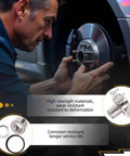 Mechanic installing Front Wheel Hub Bearing Assembly for Toyota 4Runner 1996-2001, Sequoia 2001-2007, Tundra 2000-2006, Tacoma 1999-2004