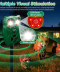 Solar Powered Ultrasonic Animal Repellent With Motion Sensor And LED Flashing Lights For Outdoor Yards Waterproof Device To Repel Deer Coyotes Raccoons And Cats, green unit