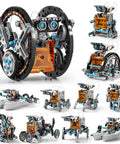 Solar Powered STEM Robotics Kit For Kids Aged 8 To 13 Build 12 Solar Robots Educational Science Experiment Set Gray