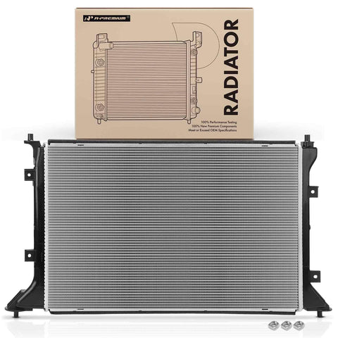 Straight Up Heavy Duty Engine Coolant Radiator Assembly Direct Fit For Kia Ev6 Battery Electric Car 2022 Through 2024 with packaging.
