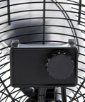 Close-up of control panel on 20 Inch High Velocity Industrial Floor Fan With 3 Speeds Tilt Head Metal Housing And Blades For Garage Gym