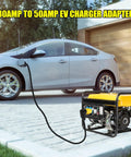 Heavy Duty Nema L6-30P To 14-50R EV Charging Adapter Converts Your 30 Amp Generator Locking Plug Into A 50 RV Outlet For No Sweat EV Camping Backup Power Setup with generator and electric vehicle.