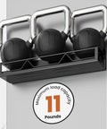 Super Wide Magnetic Fridge Organizer Metal Spice Rack 16.9 Inch Heavy Duty Adjustable No Drill Refrigerator Shelf 4 Pack with kettlebells