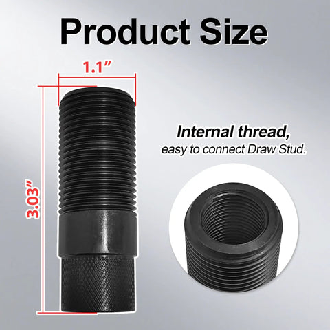 Hydraulic Punch Sleeve 1557AA Replacement For 1557AA Systems with dimensions 3.03x1.1 inches for draw studs.