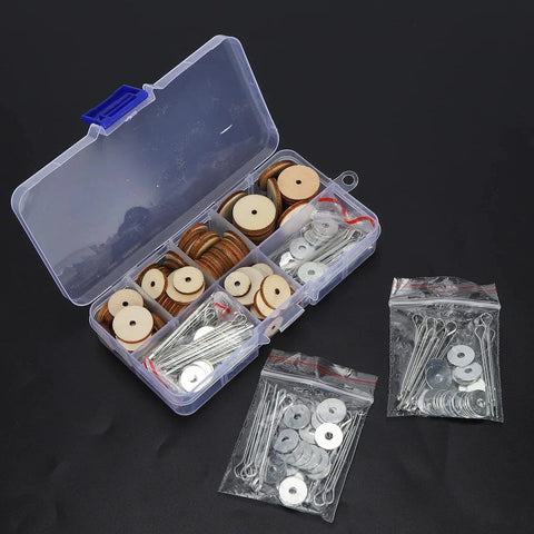 50 Set Doll Joints And Cotter Pins Skeleton Movable Joints For Teddy Bear Making Supplies Wood Craft Kit in storage box