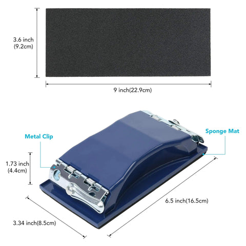 Pro Grade Sandpaper Set With 108 Sheets From 60 To 5000 Grit Plus Dry Wet Sanding Block 9x3.6 Inches Silicon Carbide Sheets
