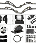Gold Rush V2 Carbon Fiber LCG Chassis Kit For Axial SCX10 II Capra 1.9 UTB And Other DIY One Tenth RC Crawlers With components outspread