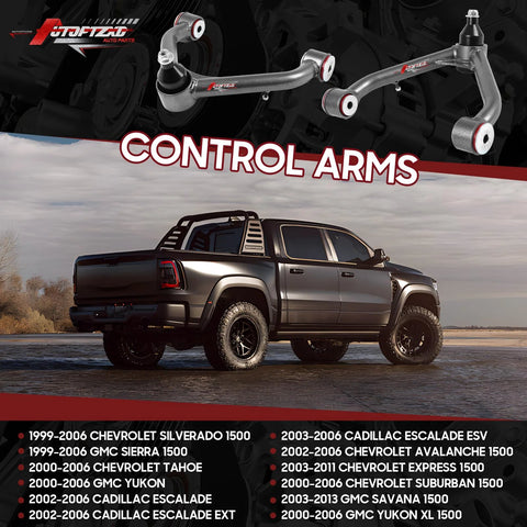 2 To 4 Inch Lift Upper Control Arms Kit For Front Tubular Suspension With Ball Joint Fits Silverado 1500 And Sierra 1500