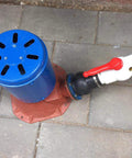 5000W Water Turbine Generator 220V Hydroelectric Power System with cast iron shell and copper core coil, side view on pavement.