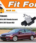 Premium Battery Current Sensor Straight Up Compatible With Honda Accord 2013 Through 2017 And Acura Rlx 2014 Through 2017 shown with car.