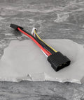 Five Pin RC Model Connection Cable with 14AWG Wire, 15.7cm Long, placed on a grey stone surface
