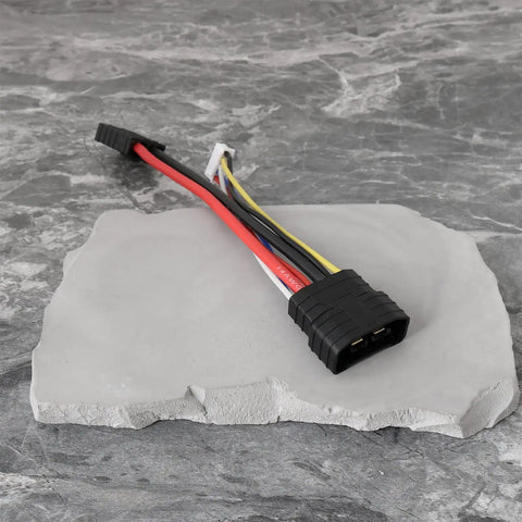 Five Pin RC Model Connection Cable with 14AWG Wire, 15.7cm Long, placed on a grey stone surface