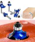 Roundover Router Bit Set With 1/4 Inch Shank Pro Grade Carbide Tip 2 Flutes Radii 1/8 Inch 3/16 Inch 1/4 Inch 5/16 Inch 3/8 Inch 1/2 Inch Bearing Guide For CNC Woodworking And Edge Forming